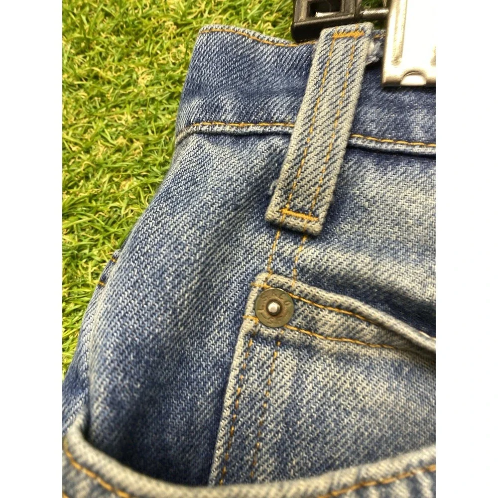 Vintage 516 Levis Bootcut Flared Jeans Mens 34x30 Medium-Wash Chain-Stitch 90s